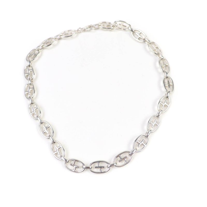 Gucci Vintage 925 Tom Ford Period Double G Anchor Chain Choker Silver With Case