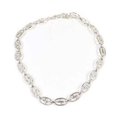 Gucci Vintage 925 Tom Ford Period Double G Anchor Chain Choker Silver With Case