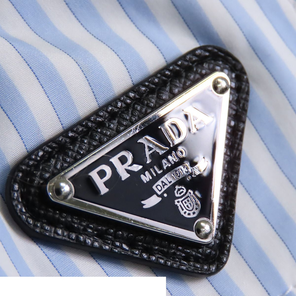 Prada Fishing Vest Light Blue White Cotton Striped Top S — view 4