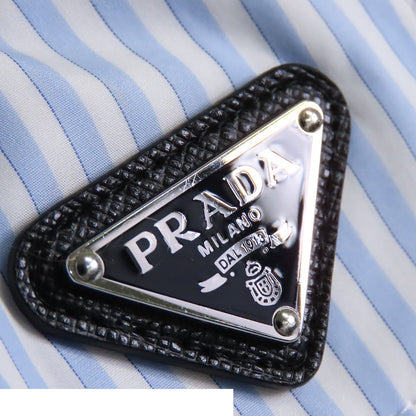Prada Fishing Vest Light Blue White Cotton Striped Top S — view 4