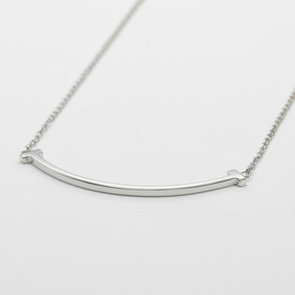 Tiffany & Co T-smile Small 18kwhite Gold Ladies 3g Necklace