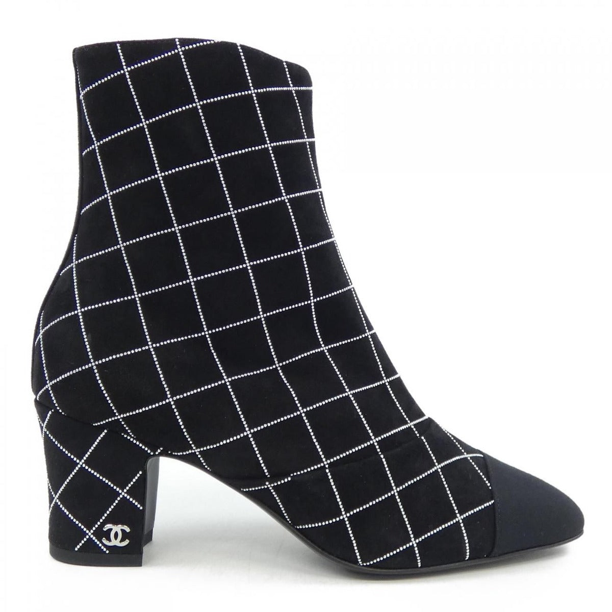 Chanel Short Boots Suede Black