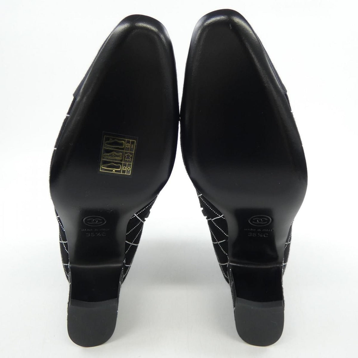 Chanel Short Boots Suede Black — view 4