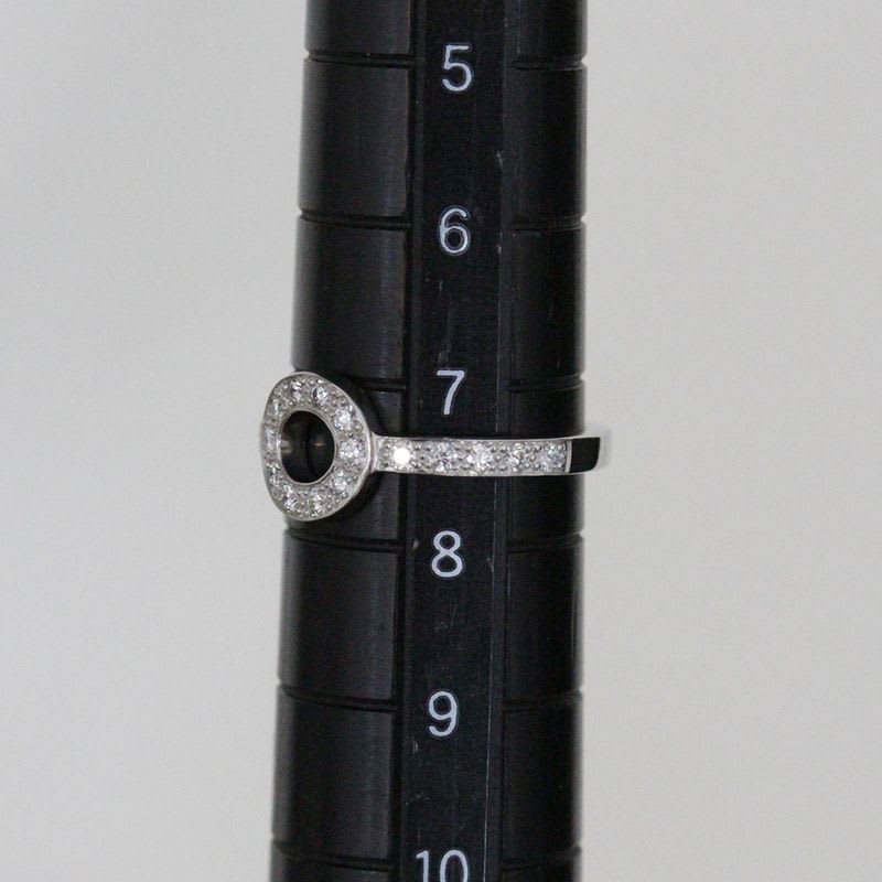 Tiffany & Co Half Eternity Diamond Circle Ring No 7.5 Pt950 2 mm E1639