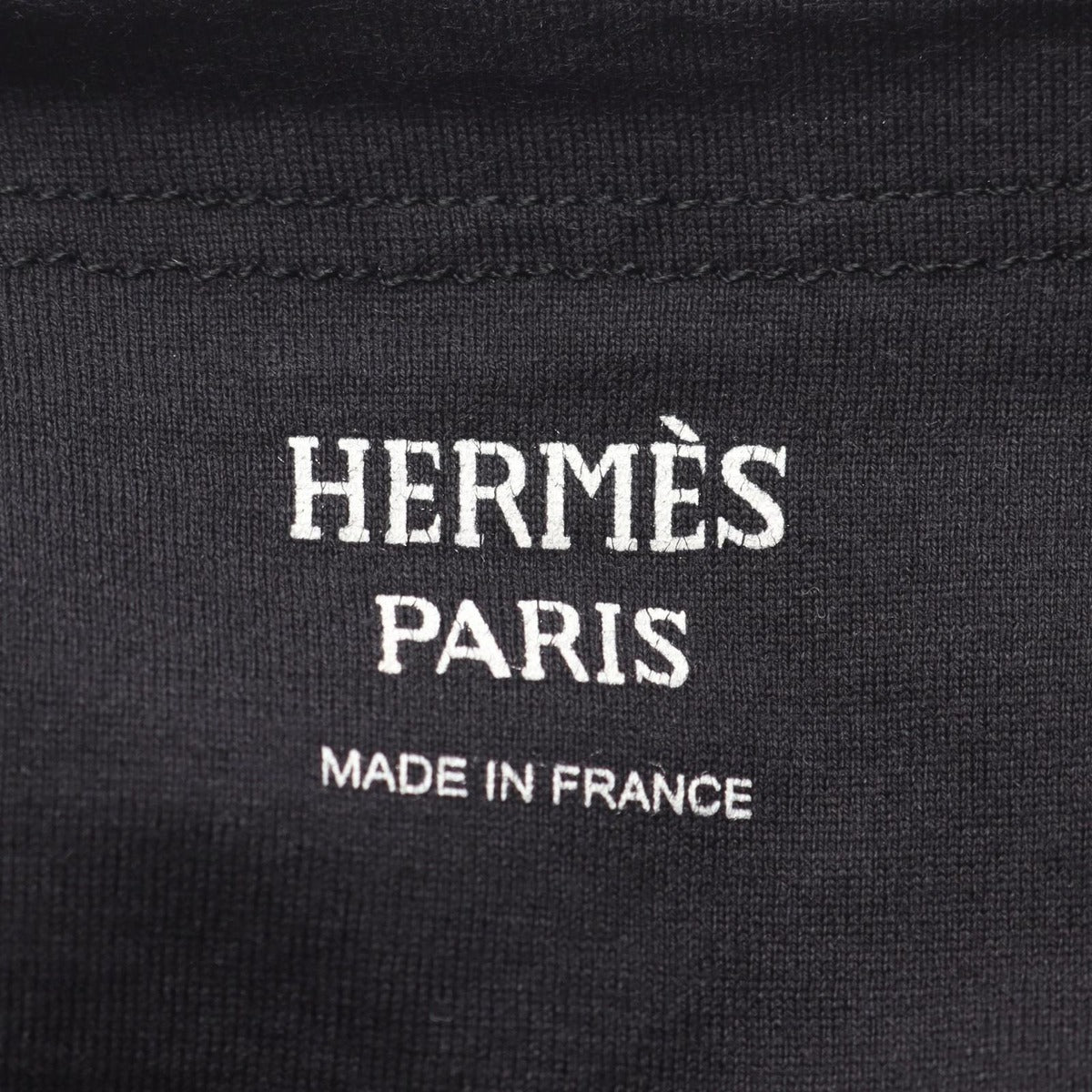 Hermes Short Sleeve T-Shirt Emblem Black Cotton B — view 3