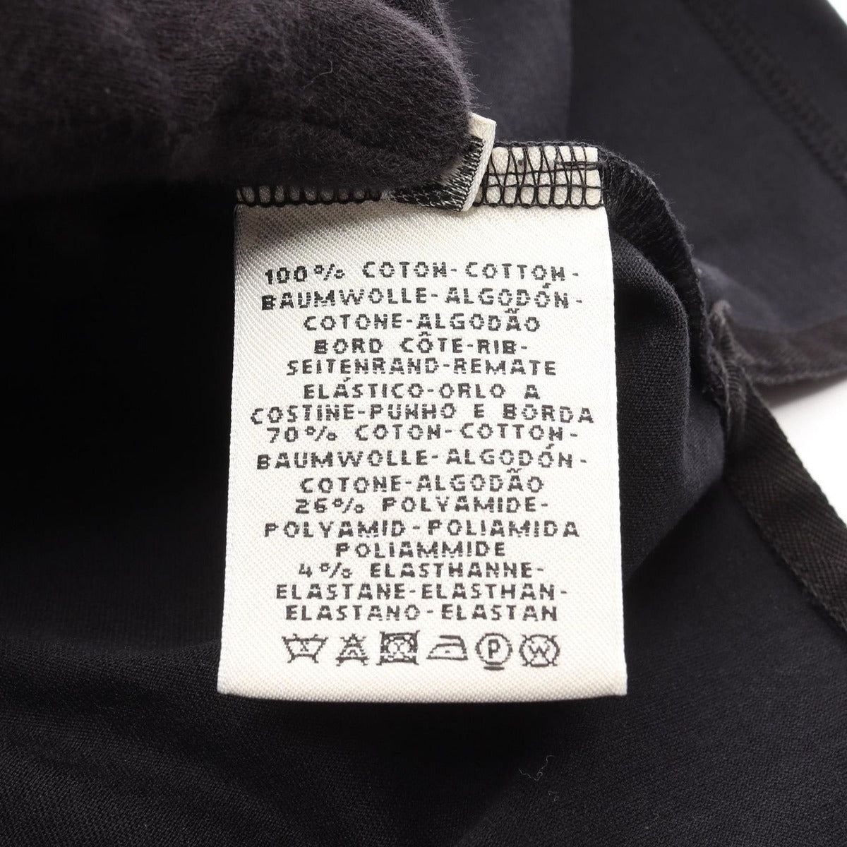 Hermes Short Sleeve T-Shirt Emblem Black Cotton B — view 4