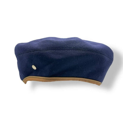 Hermes Hat Beret Cashmere Navy 57