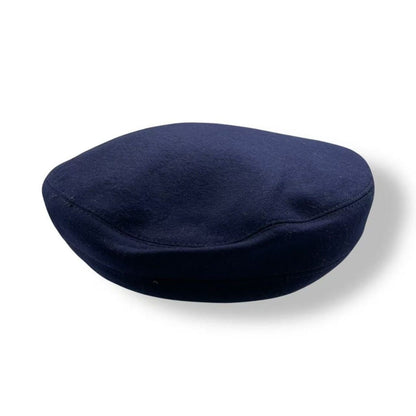Hermes Hat Beret Cashmere Navy 57 — view 3