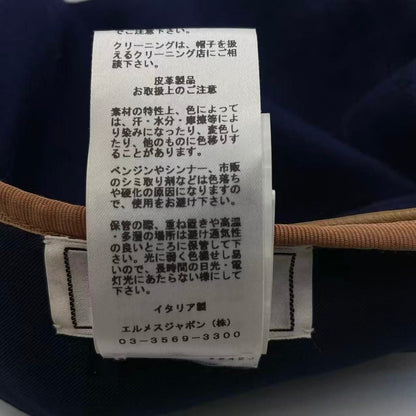 Hermes Hat Beret Cashmere Navy 57 — view 6