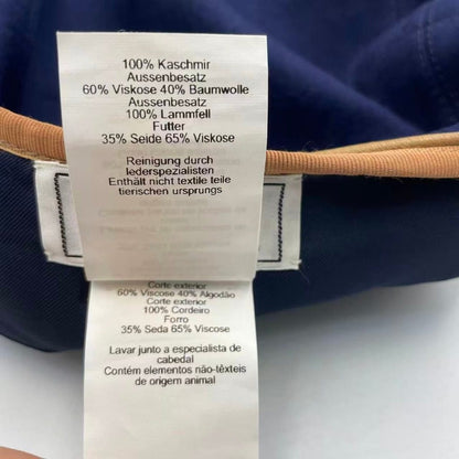 Hermes Hat Beret Cashmere Navy 57 — view 9