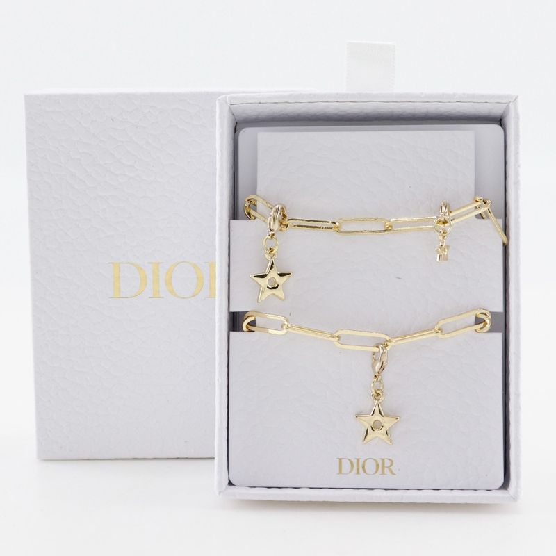 [dior] Christian Dior Star Logo Cell Phone Strap X Gold Metal _ Charm