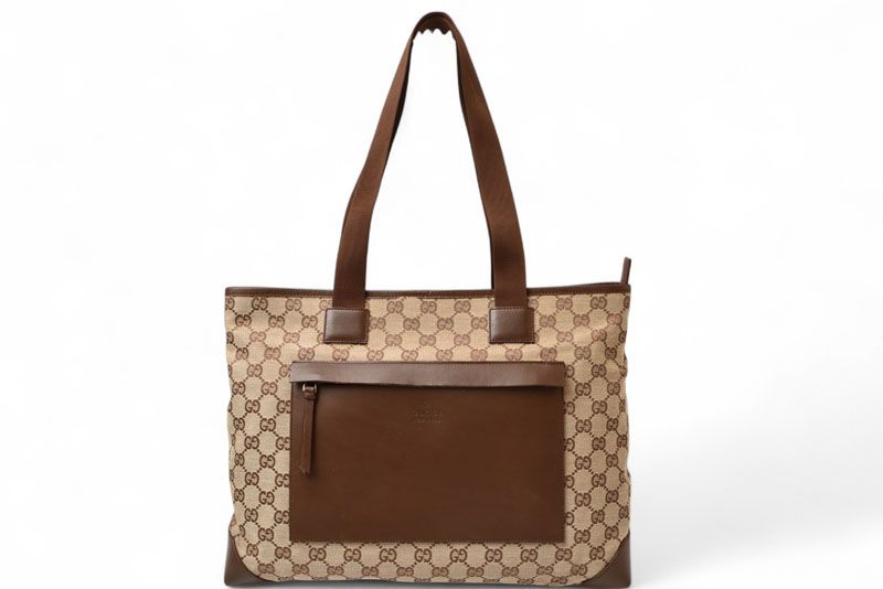 Gucci Tote Shopping Bag A4 Gucci GG Canvas GG Beige Brown 34339