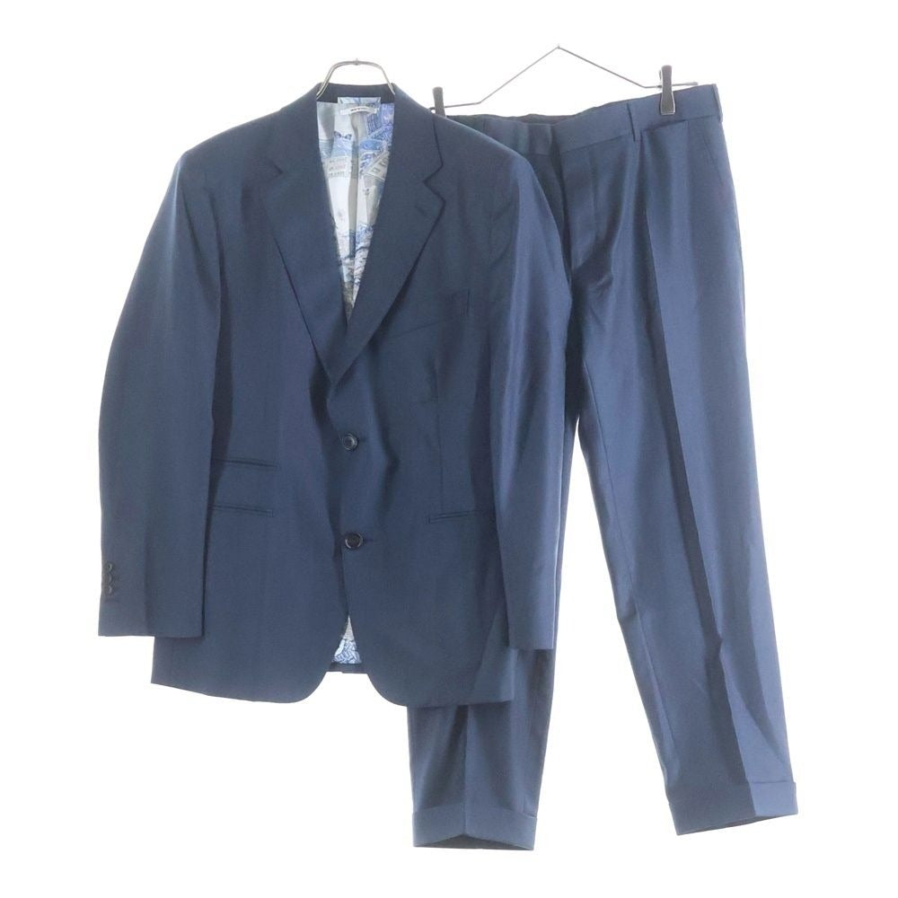 Hermes Lining Silk All Over Pattern Wool Tailored Jacket Trousers Long
