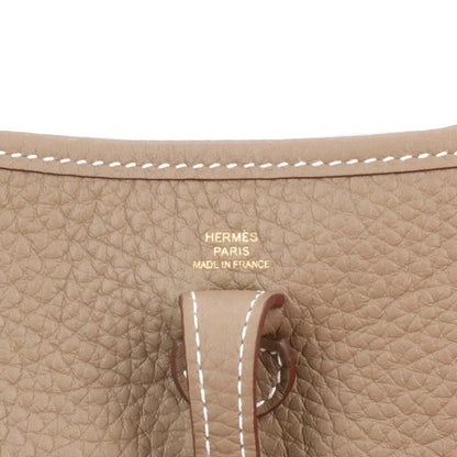 Hermes Evelyn TPM Engraved K Ghardware Taurillon Clemence Etoupe Shoulder Bag