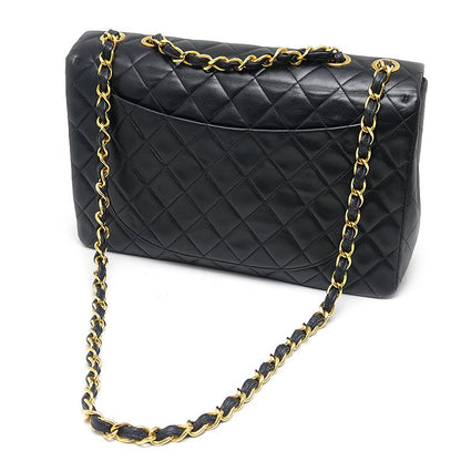 Chanel Matelasse 34 Chain Shoulder Bag Decamato Black Leather