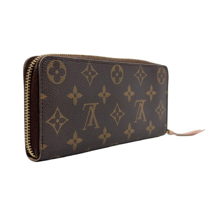 Louis Vuitton Portefeuille Clemence Monogram Rose Velours Leather Brown Light — view 2