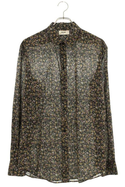 Celine 20zx1056i Long Sleeve Shirt With Flower Pattern Men's 40