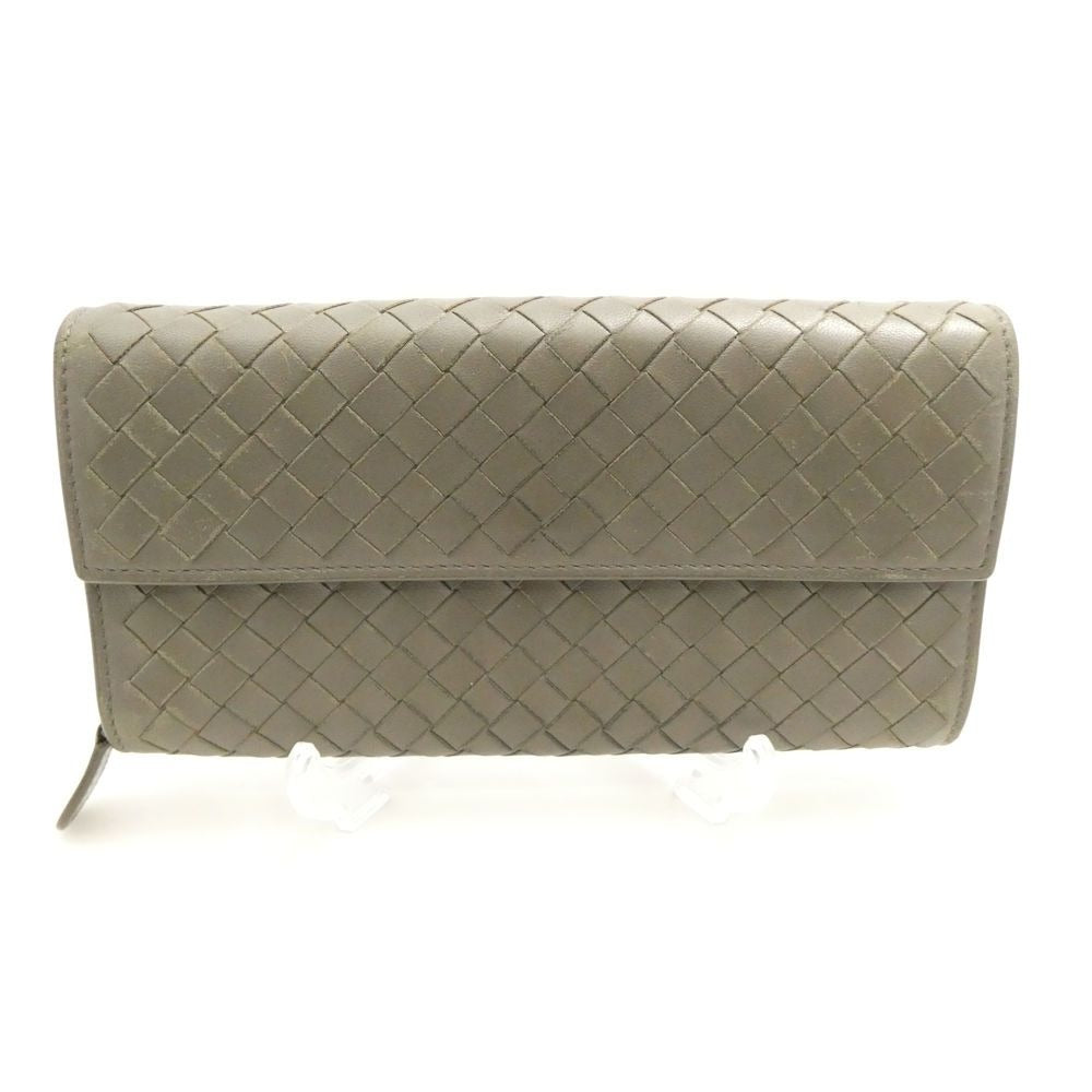 Bottega Veneta Wallet Bifold Green Khaki