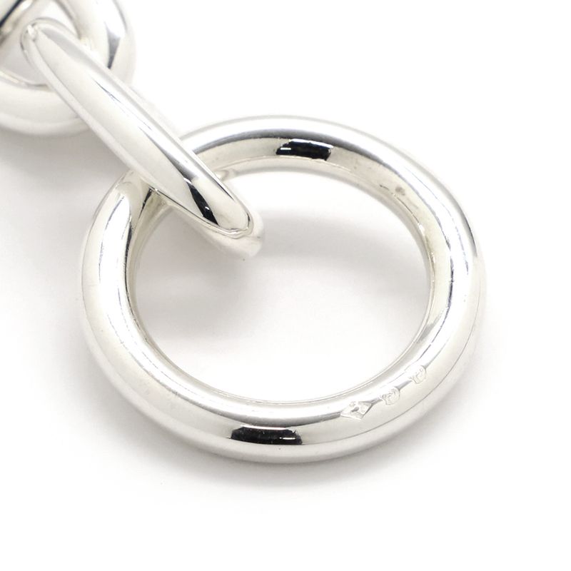 Hermes Bracelet Chaine D'ancre GM Silver 925 Silver 11 Frames Star Ring Silver