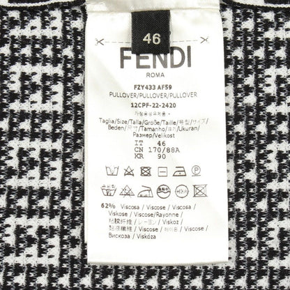 Fendi Knit FF Pattern Crew Neck Rayon Sweater — view 4