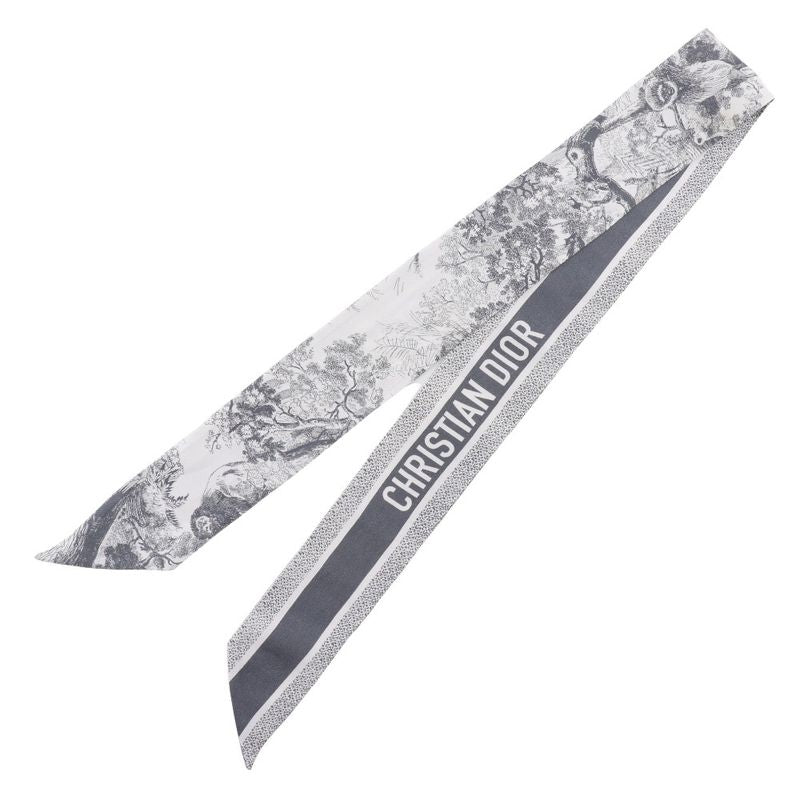 [dior] Christian Dior Mitzah Toile De Jouy Sauvage Ribbon Scarf 15jou106i602