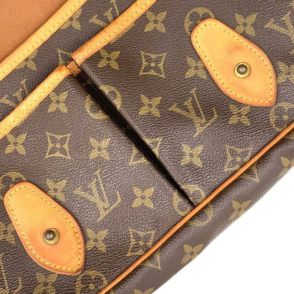 Louis Vuitton MM Monogram Leather Brown Shoulder Bag Gold — view 13