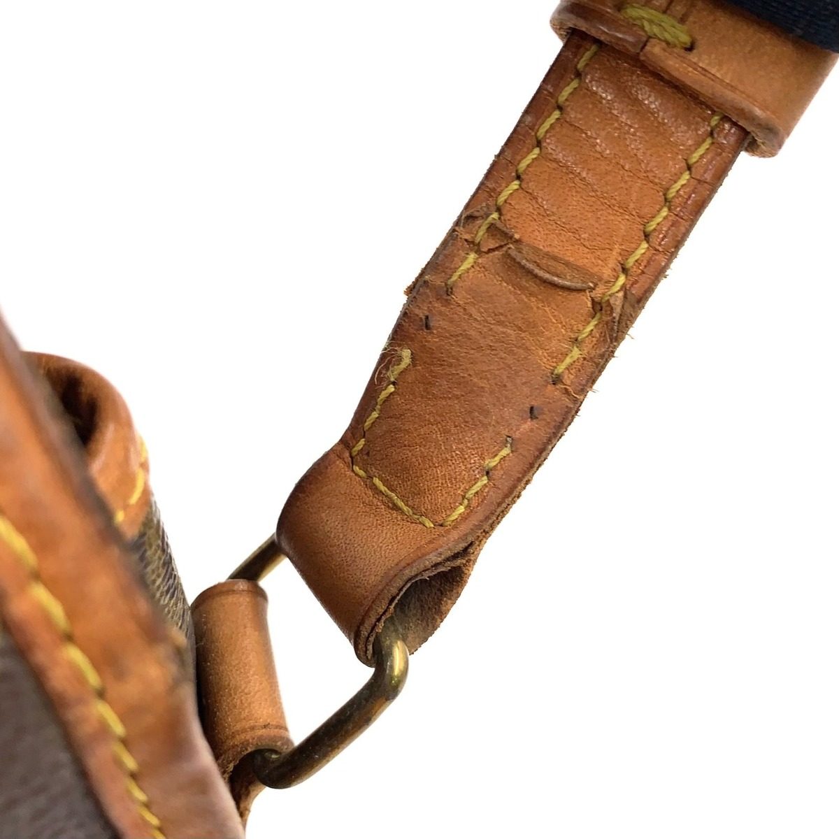 Louis Vuitton MM Monogram Leather Brown Shoulder Bag Gold — view 7