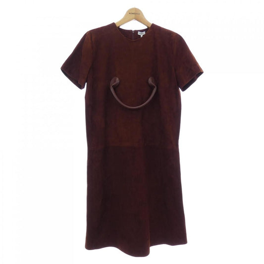 Loewe Dress Goatskin Brown
