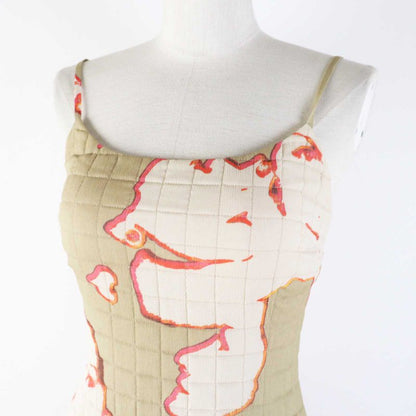 CHANEL Vintage 00S P15722 Gabrielle 100% Silk Face/face Pattern With Coco Mark