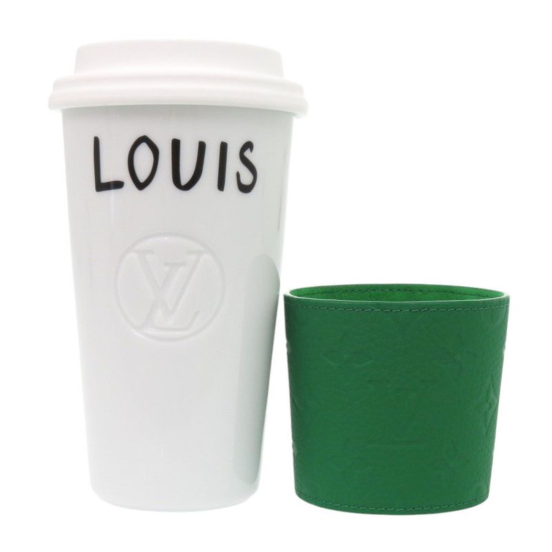 Louis Vuitton Cup Louis Tumbler Monogram Gi0909 Monogram Canvas/porcelain White