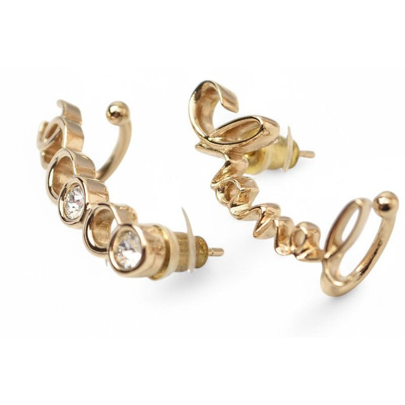 Chanel Accessories Coco Logo Rhinestone Gold A22 — view 2