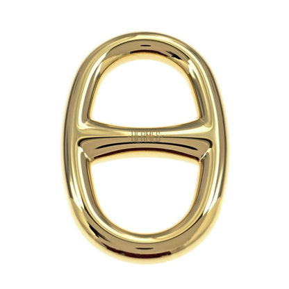 Hermes Scarf Ring Chaine D'ancre Perma Brass Gold Color Pendant Style Necklace