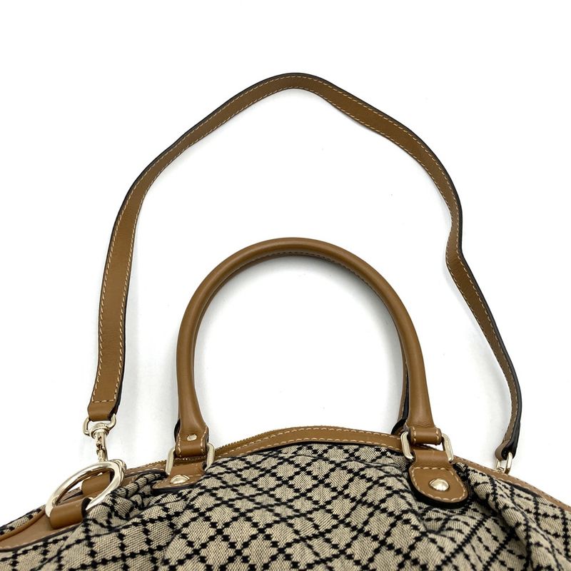 Gucci 223974 Handbag Brown Canvas/leather Ladies Men Fashion