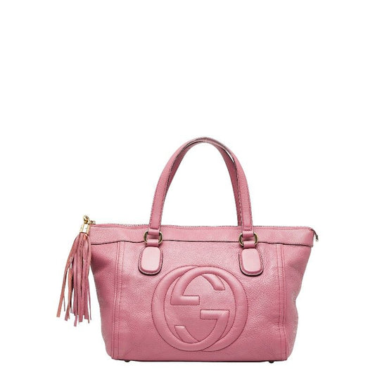 Gucci Soho Tassel Shoulder Bag Tote Bag 282307 Pink Leather Ladies Gucci