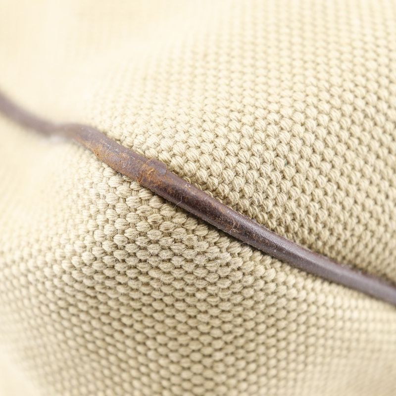 Gucci Wood Handle 106493 Canvas Beige Ladies Handbag