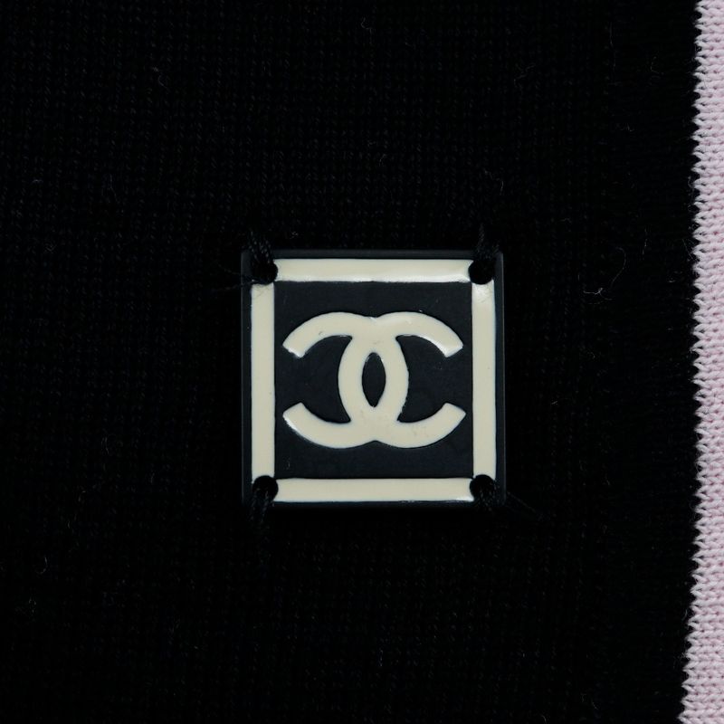 Chanel Sport Line Summer Knit P21361v01278 Cotton Black/pink 03P Ladies Short