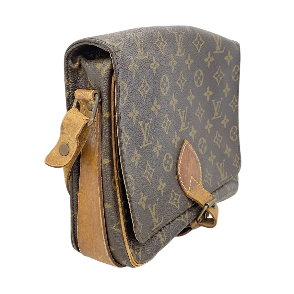 Louis Vuitton Shoulder Bag Monogram Cartouchiere GM Brown — view 2