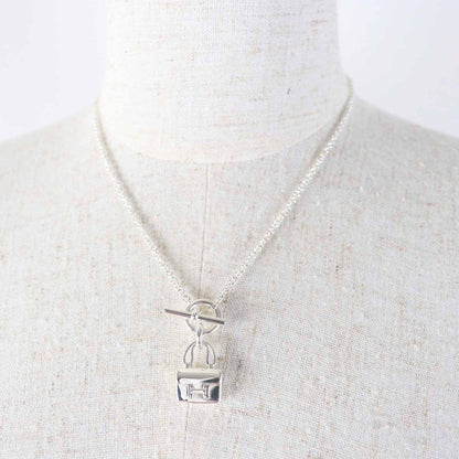 Hermes Constance Amulet Necklace Pendant Ag925 Silver With Box And Storage Bag