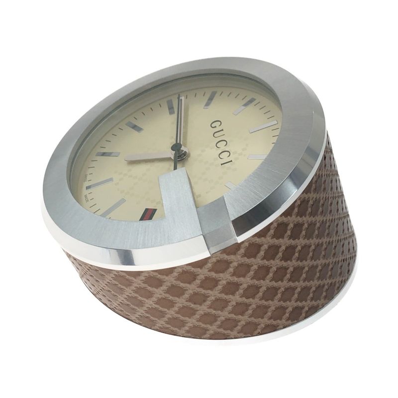 00 Gucci G-Mark Table Clock Yc210005 Brown