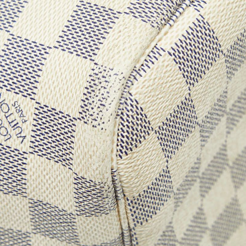 Louis Vuitton Damier Azure Neverfull MM Tote Bag One Shoulder Bag N51107 White