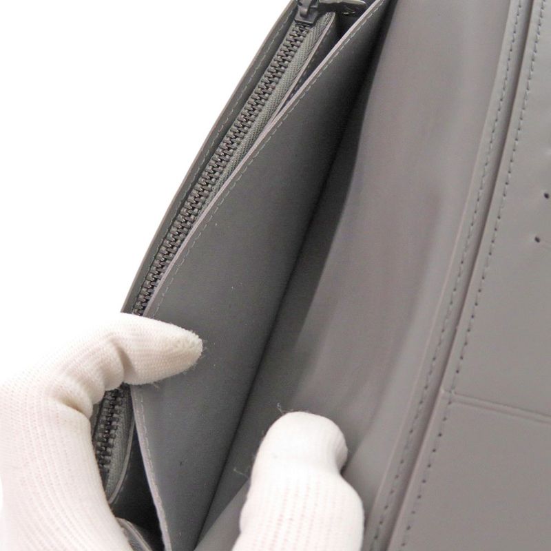 Louis Vuitton Portefeuille Plaza M81335 Monogram Shadow Leather Gray Long