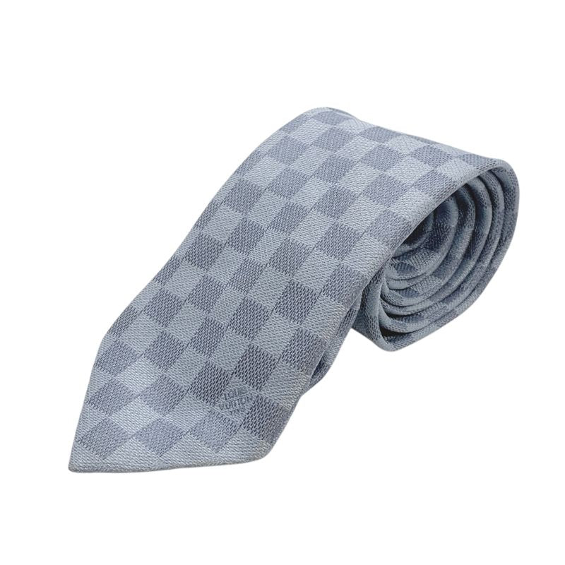 1714 Louis Vuitton Damier Classic Necktie Gentleman Blue Business