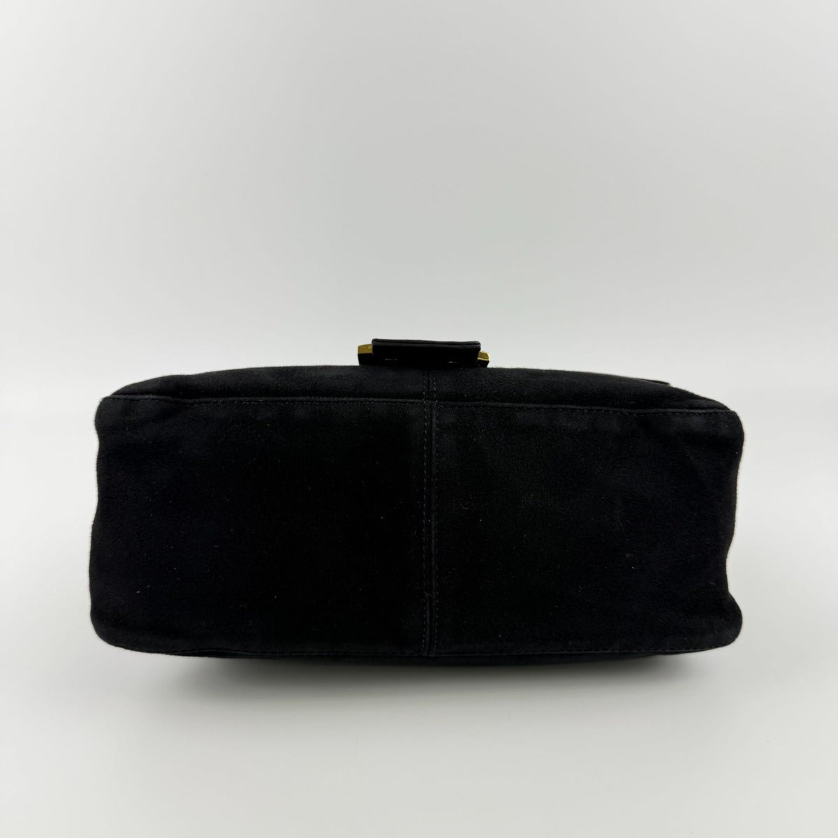 Fendi Mamma Bucket Shoulder Bag Black Suede Vintage — view 6