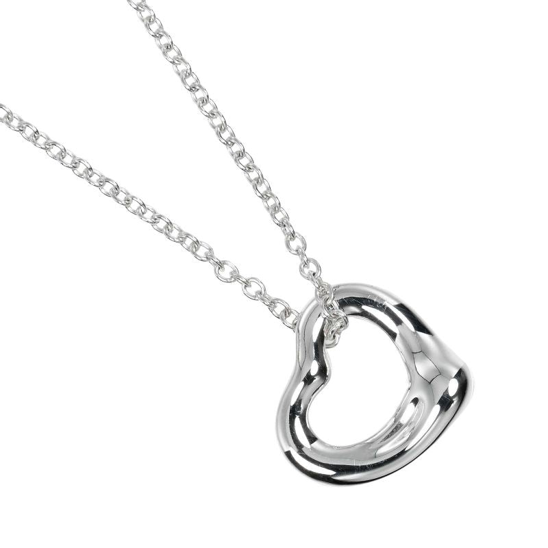 Tiffany & Co Open Heart 11mm (0.43in) Model Silver 925 Ladies 2.1g Necklace