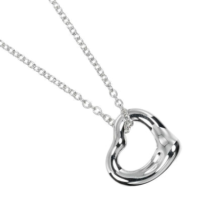 Tiffany & Co Open Heart 11mm (0.43in) Model Silver 925 Ladies 2.1g Necklace
