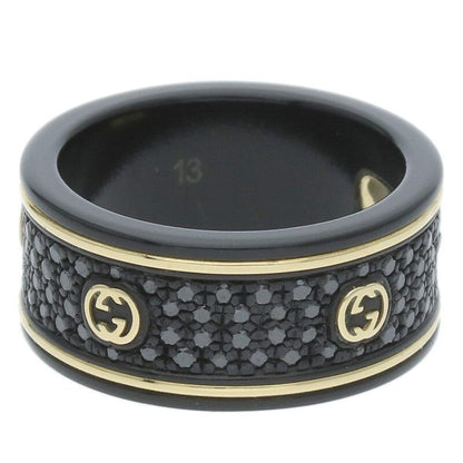 Gucci Interlocking G Diamond Ring Men's Size 12