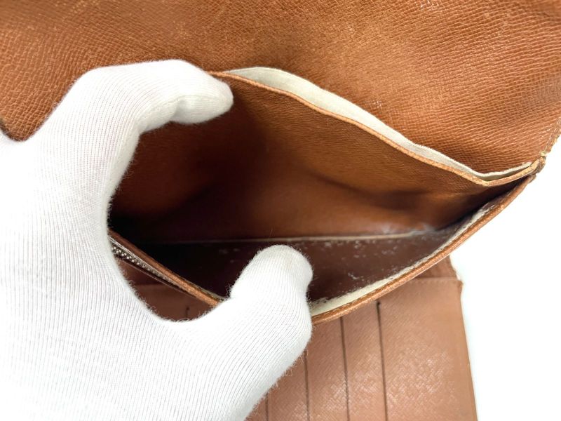 Louis Vuitton Monogram Pochette Passpole Long Wallet Passport Case M60135 Brown