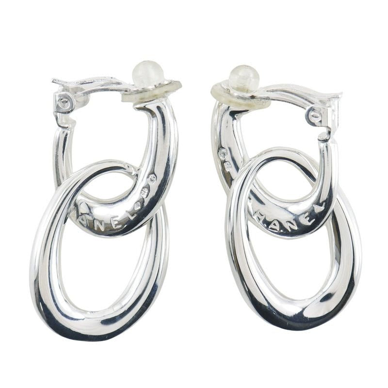 Chanel Double Hoop Silver 925 27.2 g Earrings