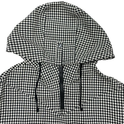 Christian Dior Anorak Top Hoodie Logo Half Zip Houndstooth Long Sleeve