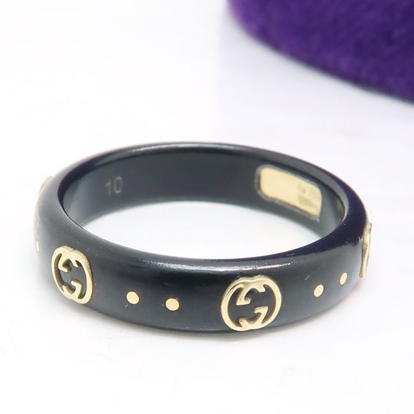 Gucci Icon Interlocking G 18Kring #50 Corundum 18K With Case Ring